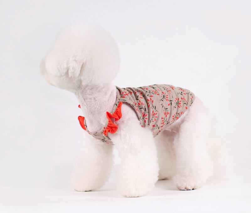 【SALE】フルーツフリルタンクトップ S ~ XL 2color /  犬服 夏 新作 おしゃれ ドッグウェア 可愛い 犬の服 小型犬 中型犬 ペット用品 ペット洋服