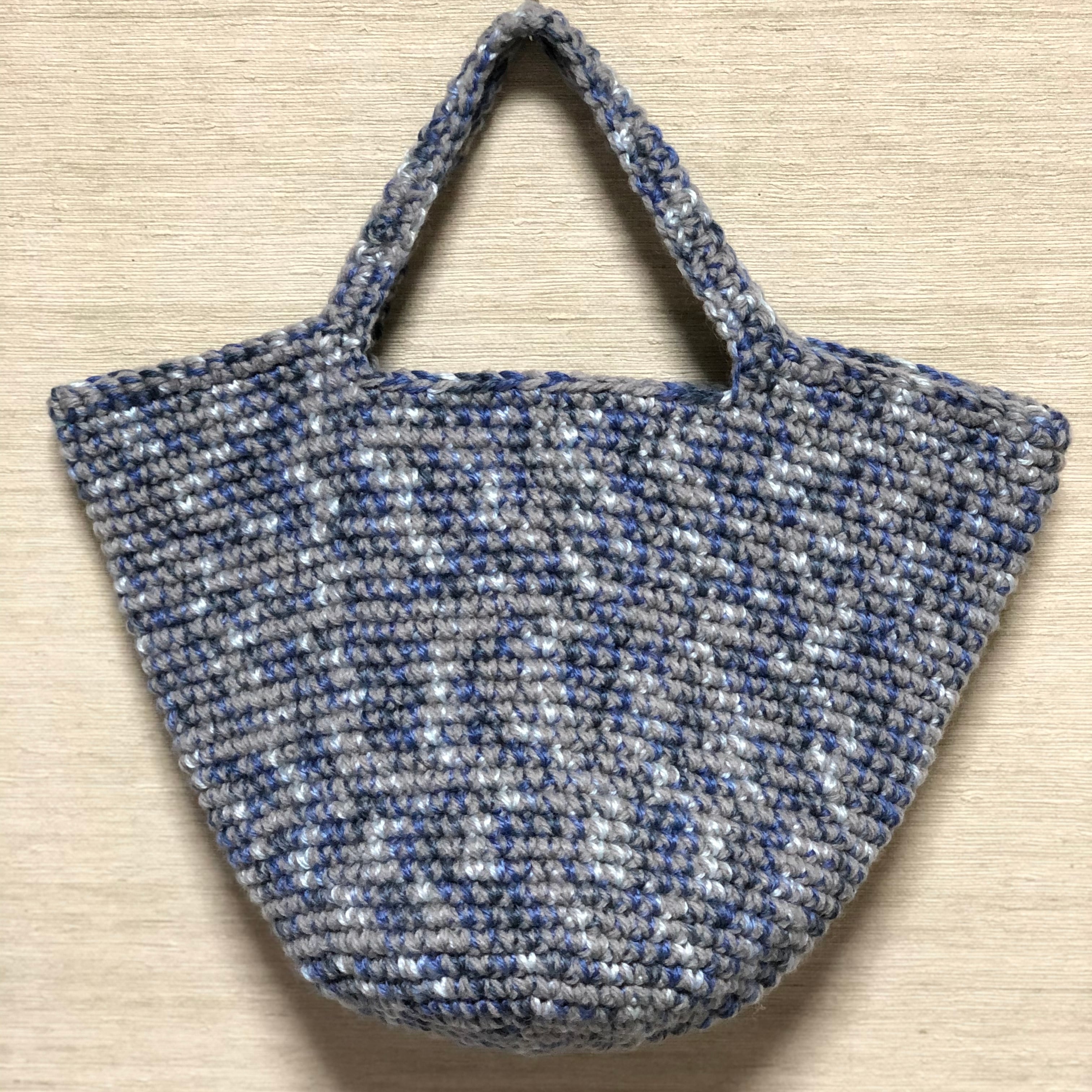 マルシェトートバッグ ブルー系 | Pocket Crochet ❃ポケット