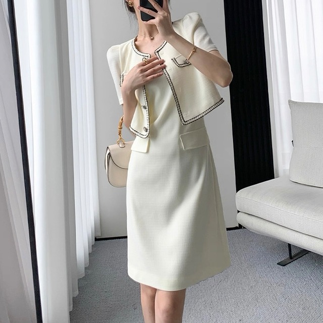 ショートジャケット＋ワンピース 2点セットアップYH9500