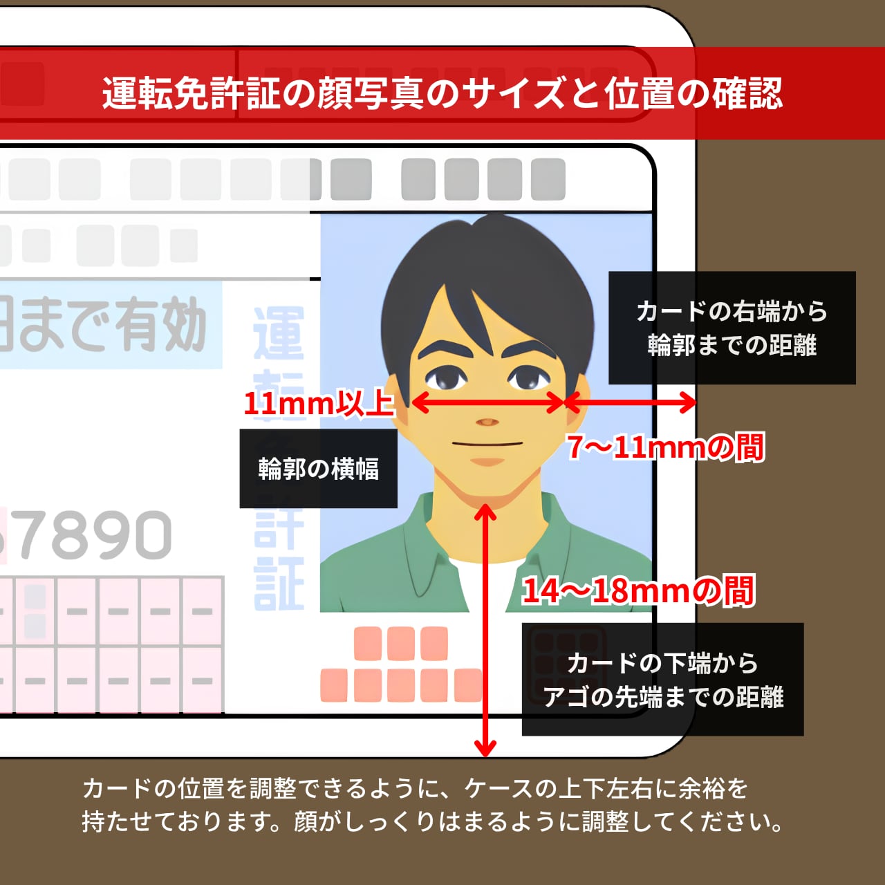 【送料無料】秒で別人。顔ハメ本革ケース(運転免許証専用)