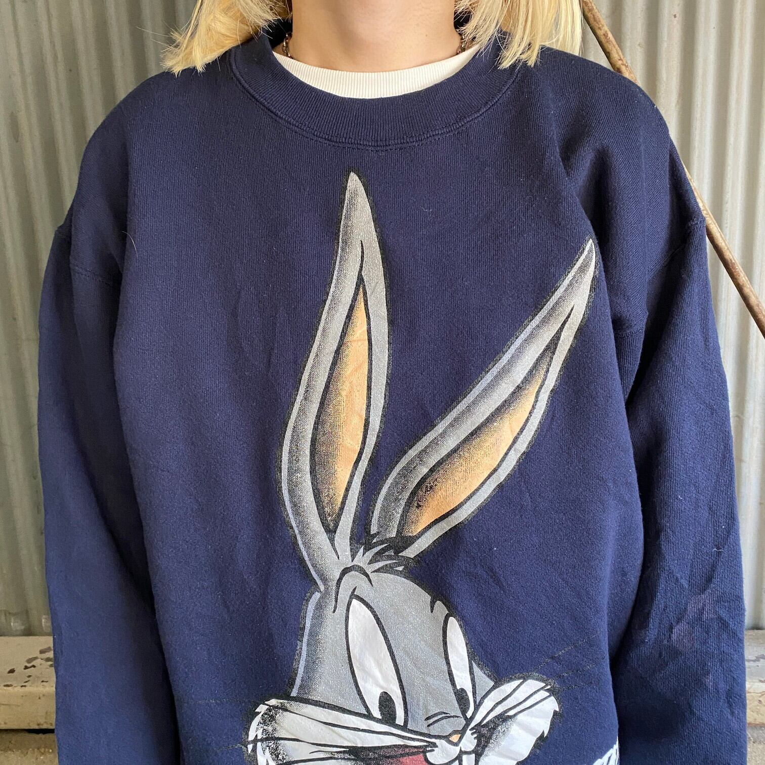 USA製 90年代 LOONEY TUNES バックスバニー キャラクタースウェット 