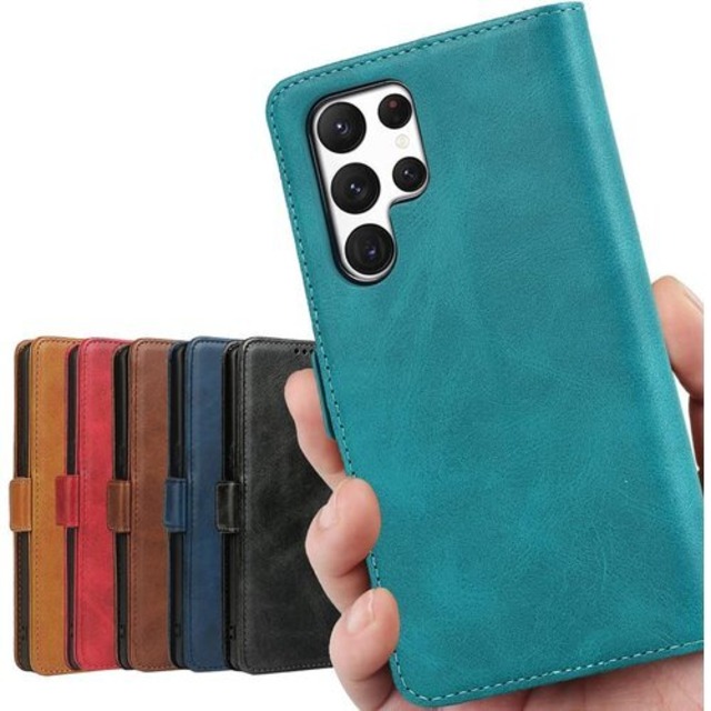 S22 Ultra ケース 手帳型 Galaxy S2 au 対応 サムスン S22 ウルトラ SCG14 SC52C ケース カバー S22ウルトラ カバー サムスン ギャラクシー S22ultra スマホケース 携帯カバー 手帳型 カバー 財布 適用 case iCoverCase 合成皮革 マグネット 留め具 ケース 手帳型 カードケース スマホケース 携帯カバー カード入れ スタンド機能 落ち着いた色 レトロ ターコイズ 1274