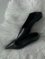 【新作5%OFF・3日間】Sharp Flat Shoes_2colors