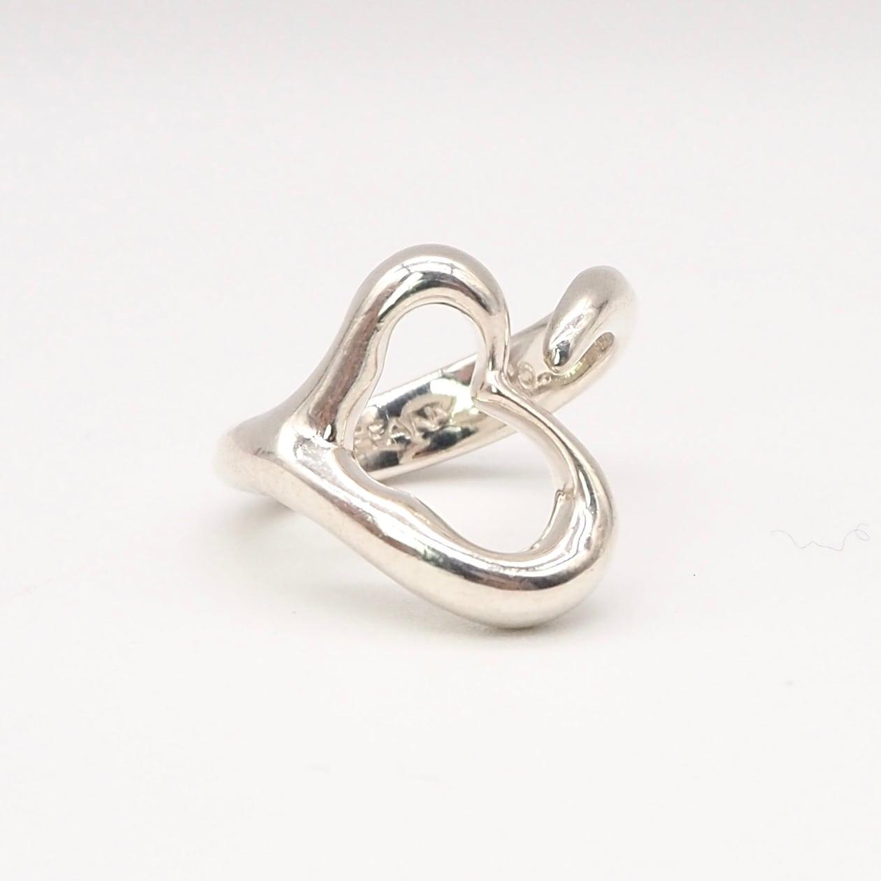 Tiffany&Co. 約7.5号 オープンハート リング シルバー925 ティファニー