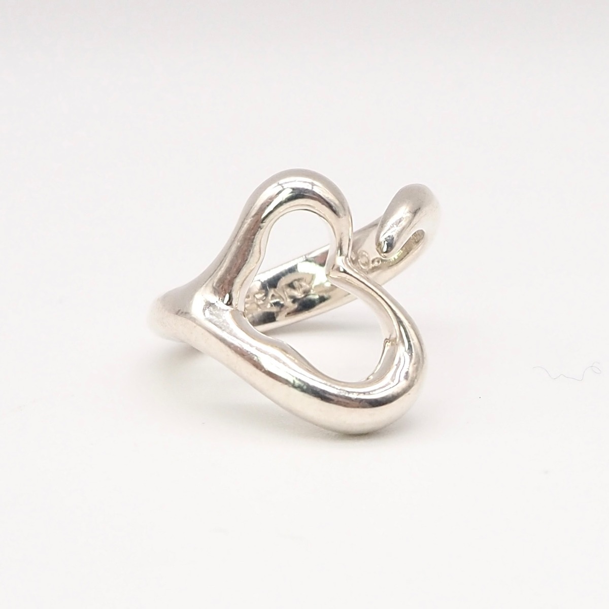 Tiffany&Co. 約7.5号 オープンハート リング シルバー925 ティファニー 