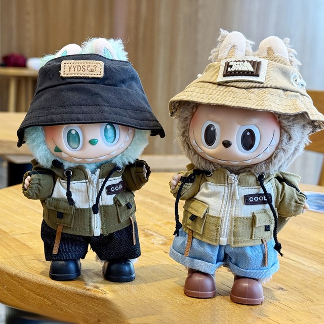 アウトドアスタイル！シューズ・リュックサック付き 完全5点セット♡ Labubu 15-17cm おしゃれ クールコーデ the monsters 1.0 2.0 3.0