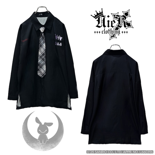 ワンタッチネクタイ付きロングシャツ【HELLO KITTY×NIER】