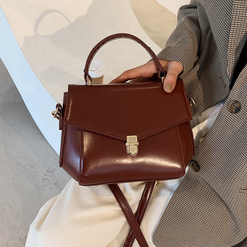 オータムウィンターレッドスタンダード レトロ 秋物 冬物 ハンドバッグ メッセンジャーバッグ 手作りハンドバック87875380300