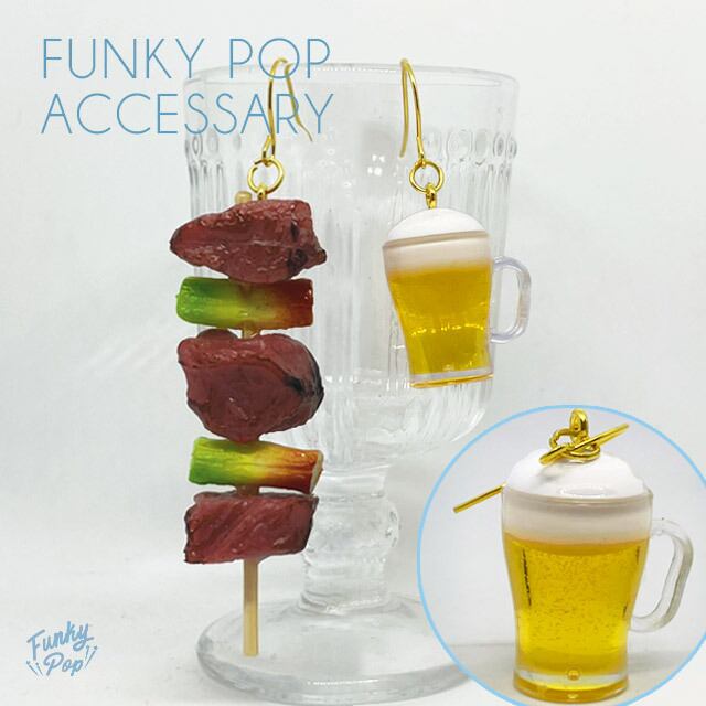 ❁送料無料❁fac0127❁(箱入り)ミニチュア リアル 焼き鳥&ビール