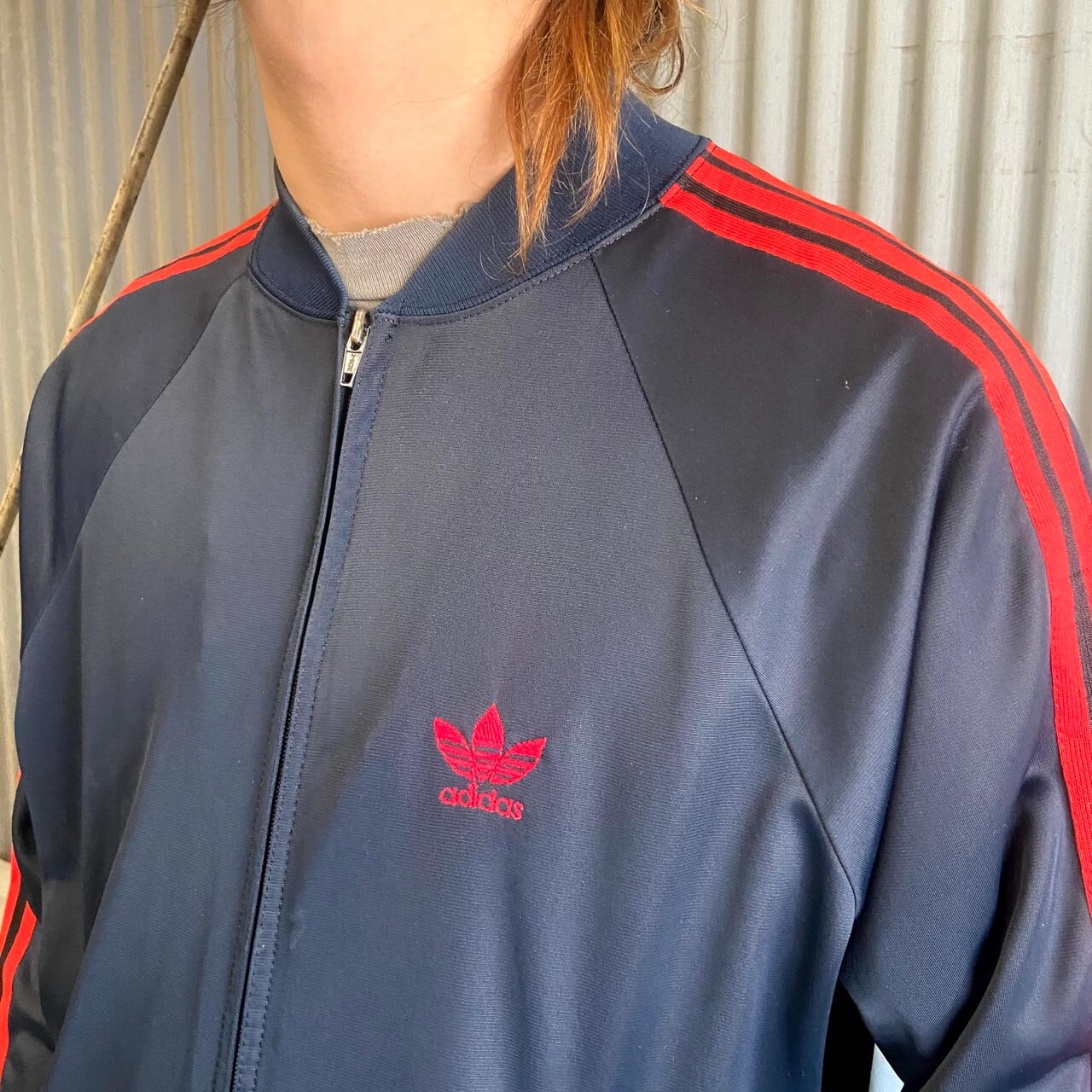 70s ビンテージ adidas ATP ジャージ赤×白 フランス製金刺繍
