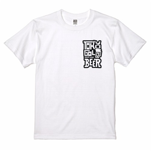 TOKYO GOLD BEER Logo T-shirt 5.6oz【white】