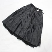 【美品 日本製社交ダンス衣装】スカート Sanline サンリーヌ Mサイズ 黒 ブラック 透け感 シンプル 無地 かわいい 可愛い 上品