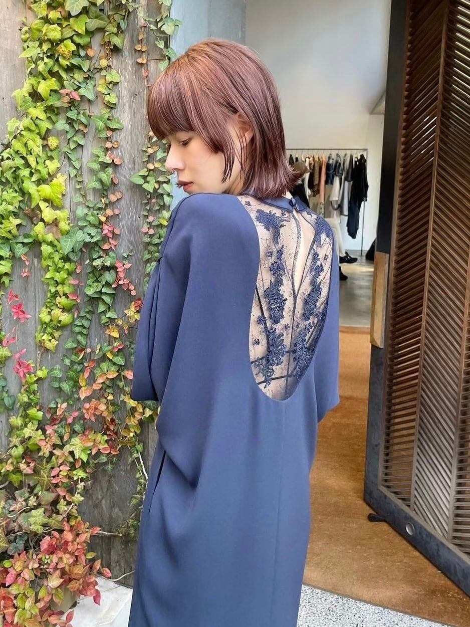 24SS】Mame Kurogouchi マメクロゴウチ /Back Satin Crepe Georgette  