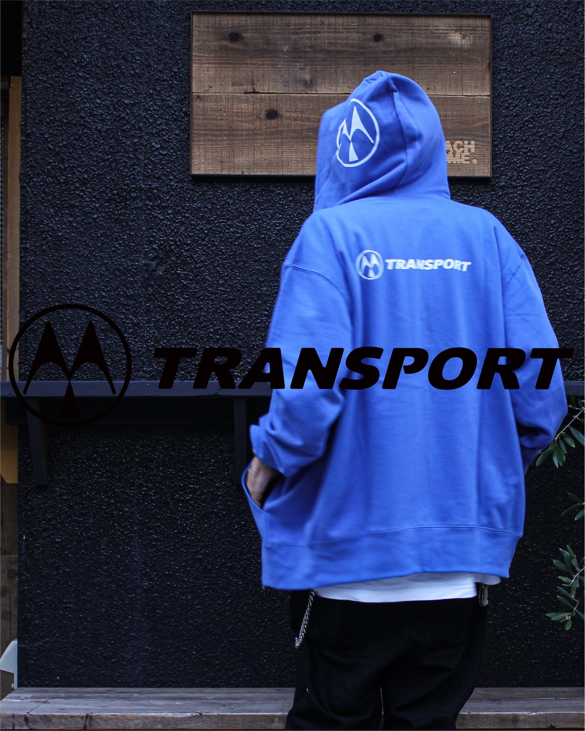 TRANSPORT MOTO HOODIE BLUE