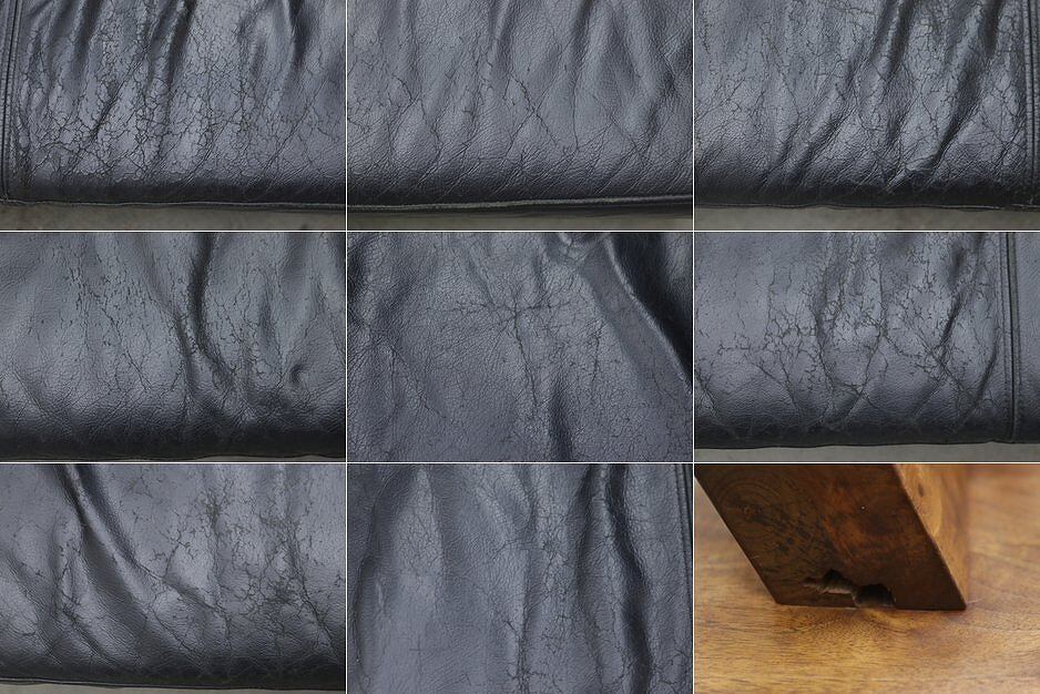 MARUSHO マルショウ ONDA オンダ ウォールナット 無垢材 本革 3Pソファ