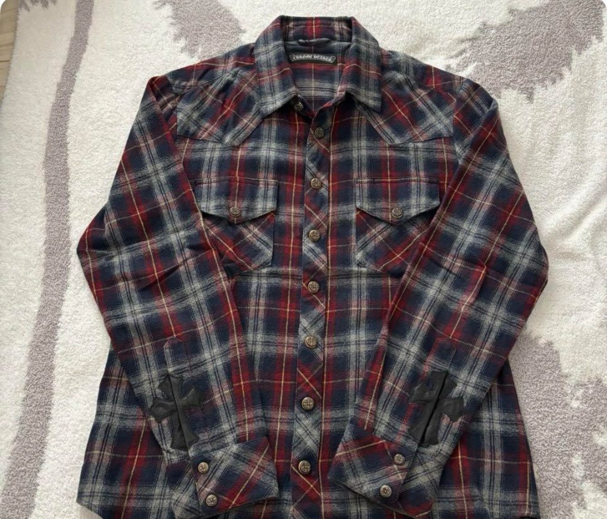 CHROME HEARTS クロムハーツ チェック柄 チェックシャツ 長袖 