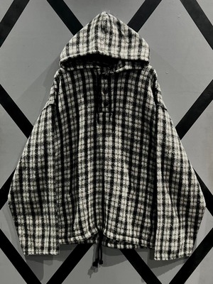 【X VINTAGE】"EARTH RAGZ" Monotone Check Loose Mexican Parka