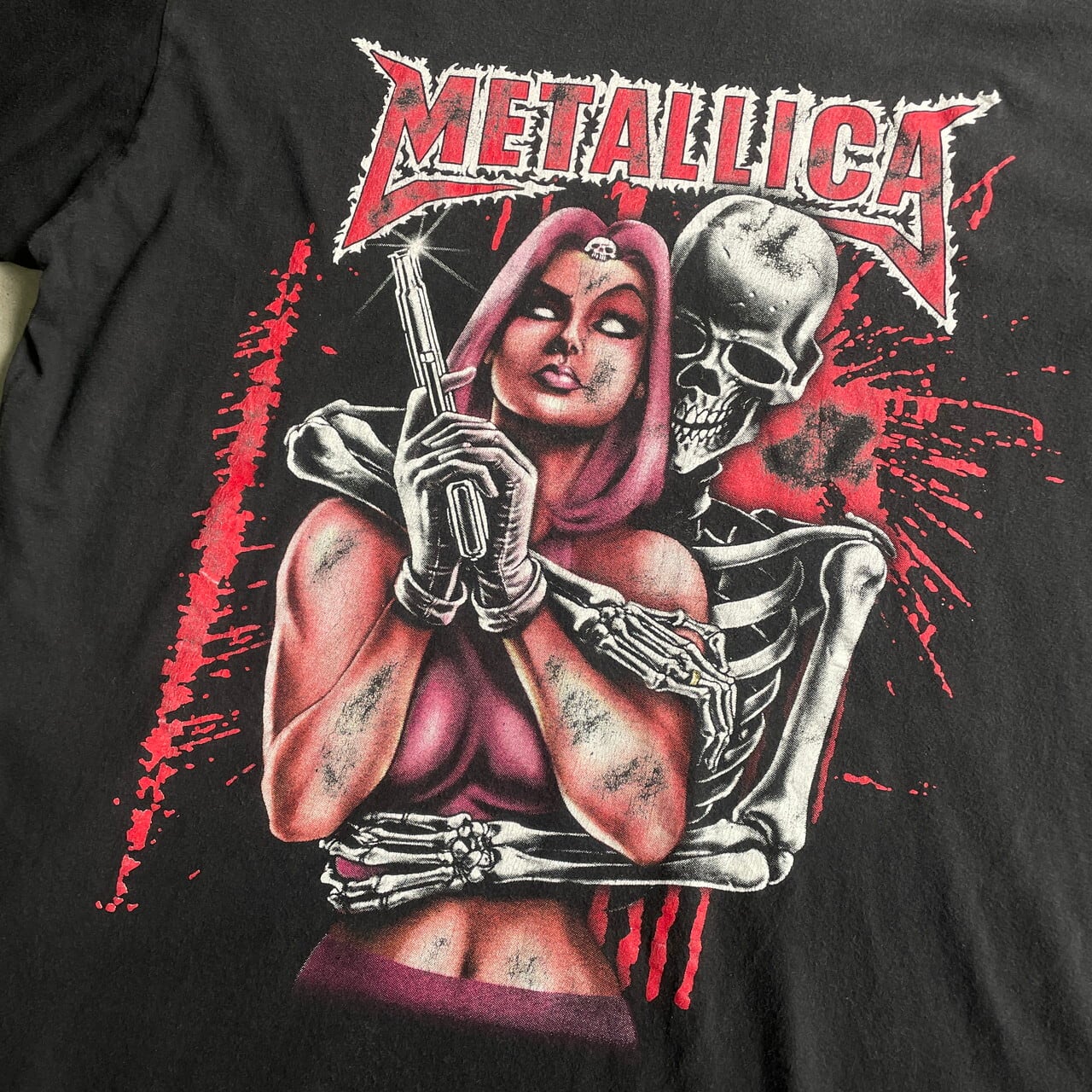 METALLICA メタリカ バンドTシャツ メンズXL 古着 スカル リプリント 