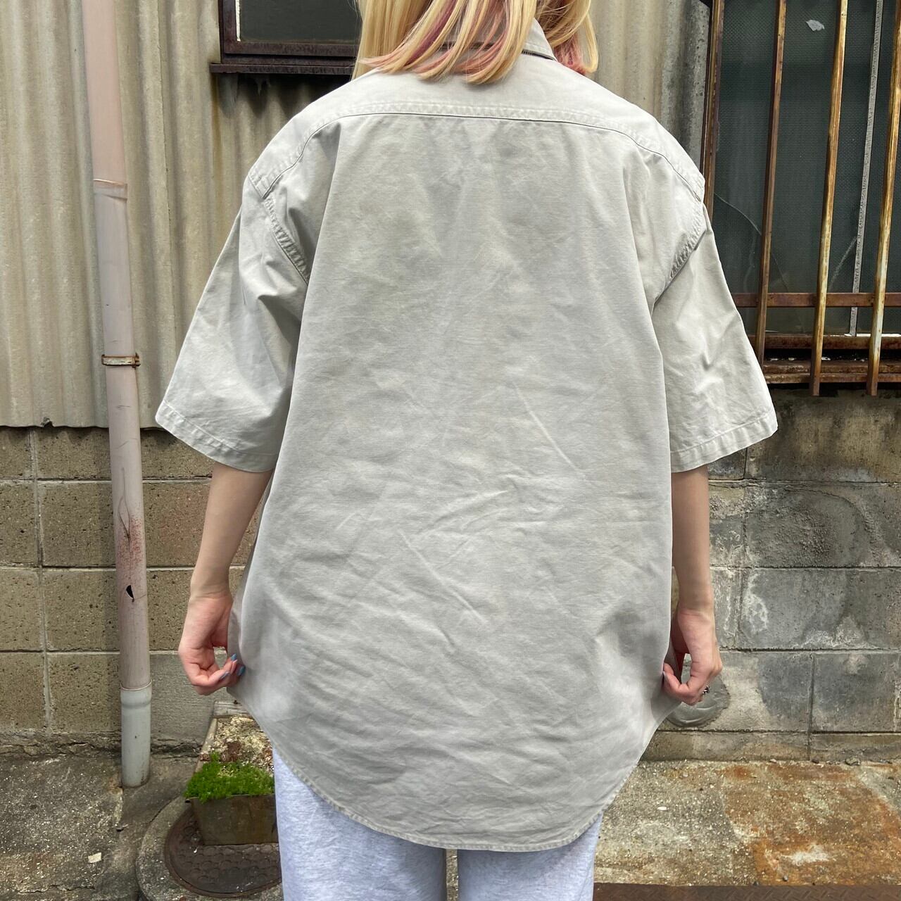 超規格 カーハート ロゴタグ ピンク霜降り 長袖 Tシャツ 90sヴィンテージ