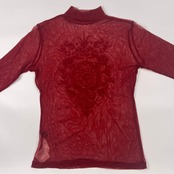 L'EQUIPE YOSHIE INABA レキップ ヨシエイナバ メッシュ 長袖 ナイロンシャツ 9/ワインレッド レディース