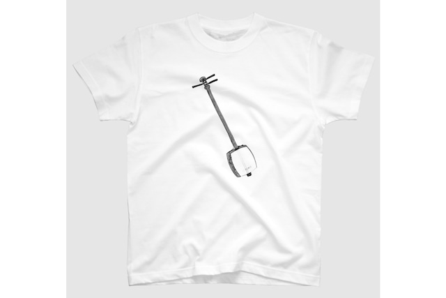 三味線のＴシャツ(白)