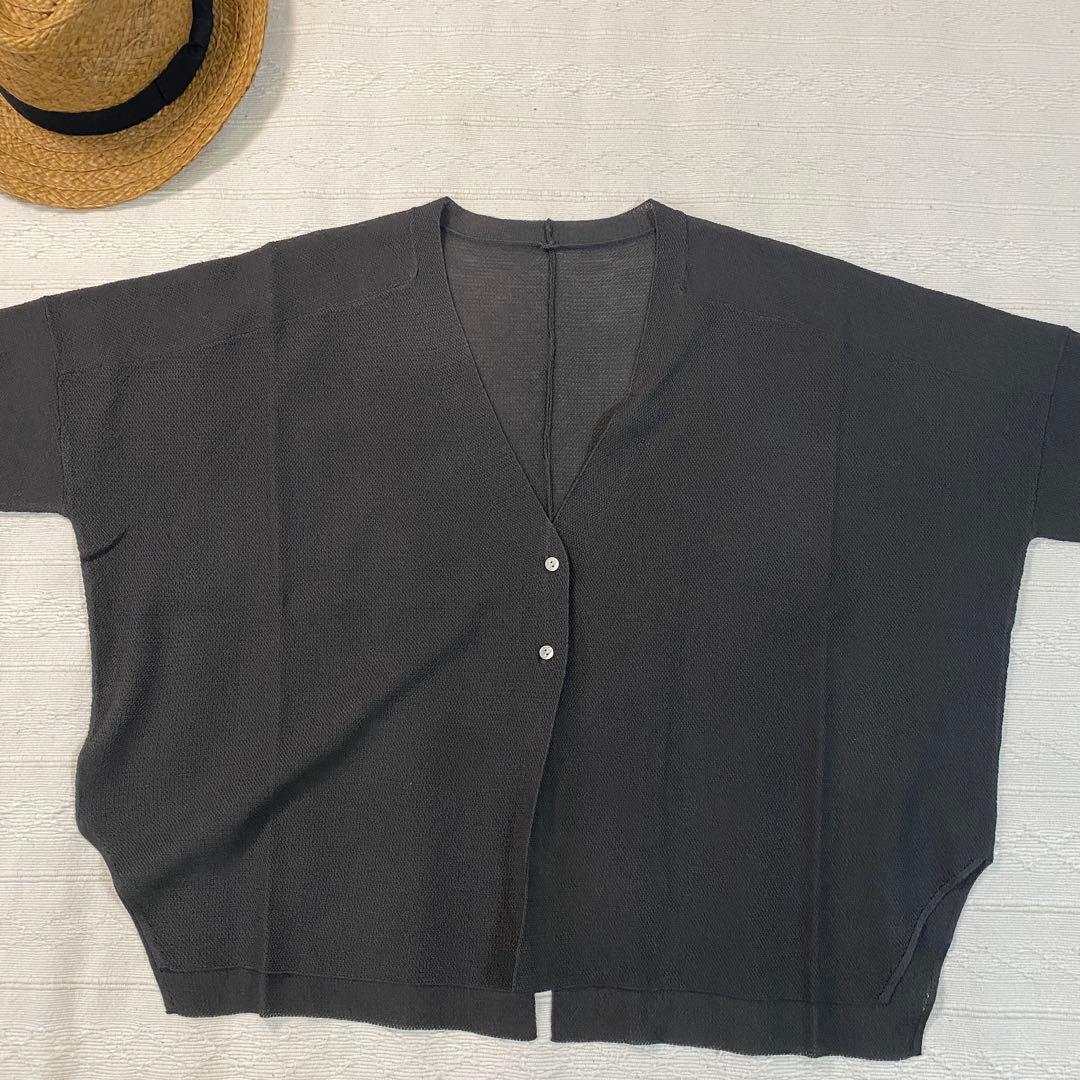 A63】 新品 即納 BEARDSLEY シアーサラッとカーディガン ビアズリー 茶