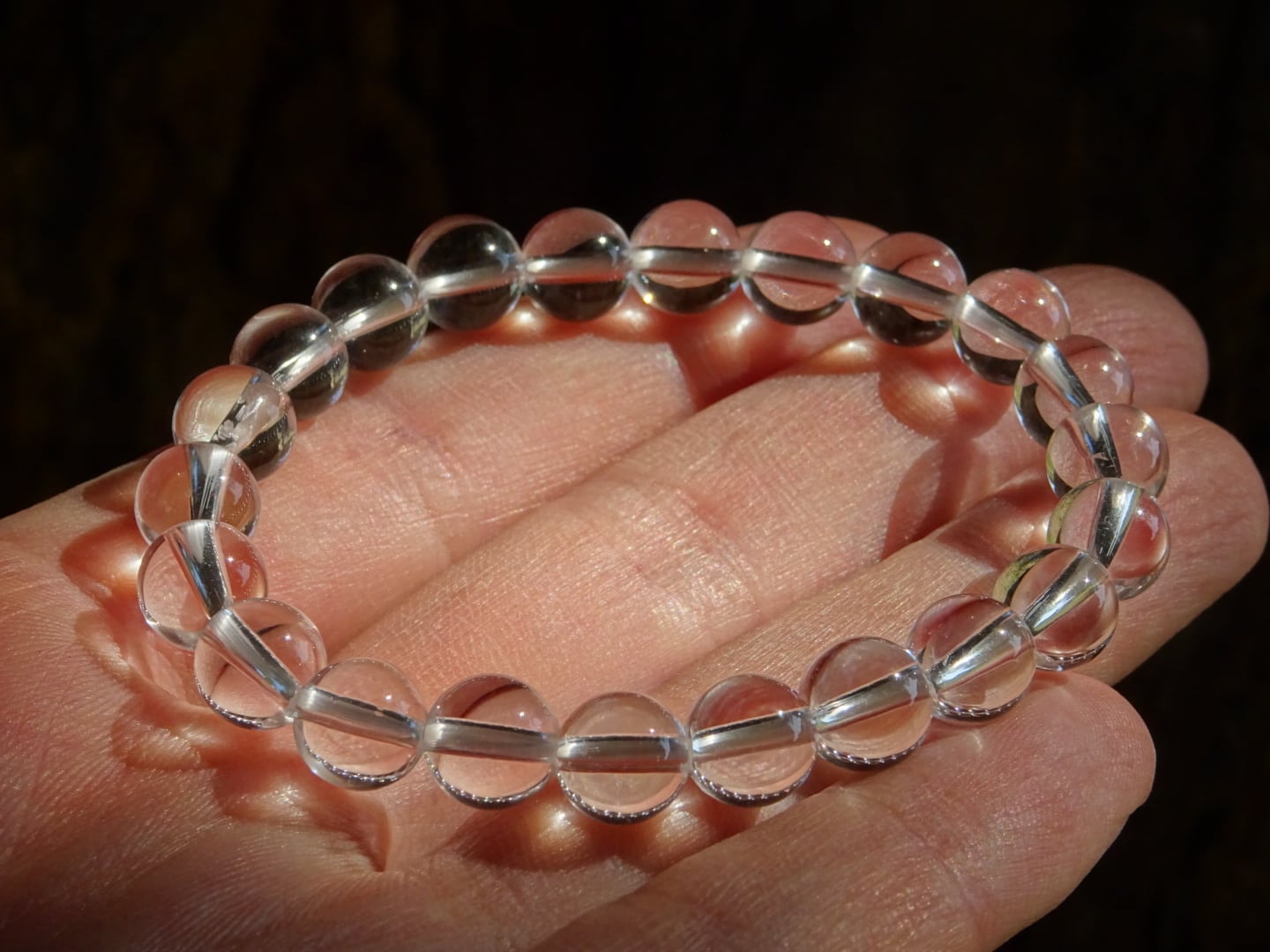 メルーの水晶ブレスレット（High Quality,8mm×22） ~Pureness,ひかりの