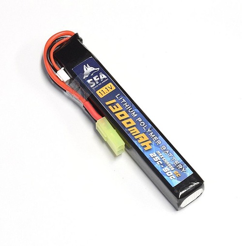 SFA製 11.1V1300mAh 25C-50C スリムタイプミニコネクター