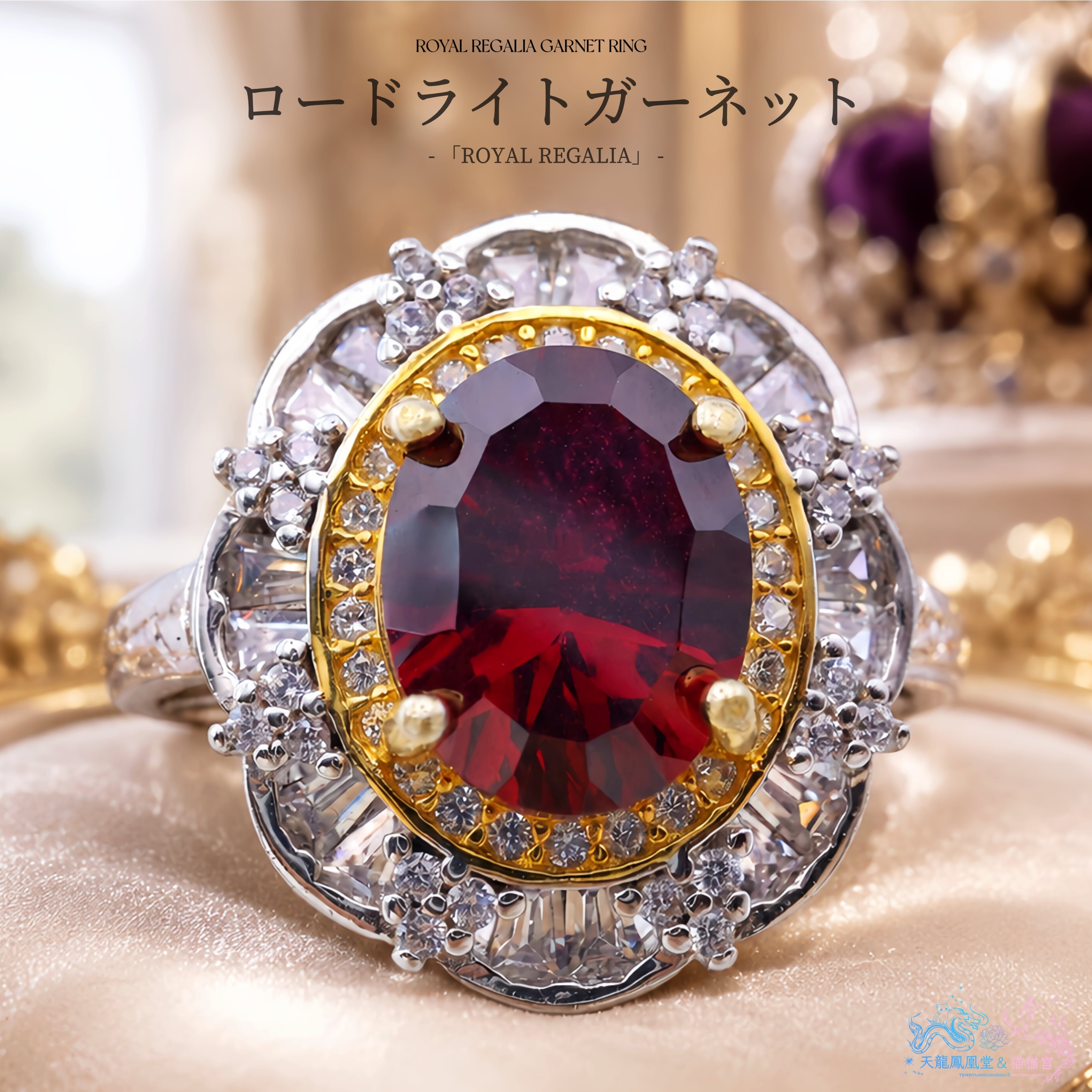 天然5*7mmガーネットリング 台湾 AND スペサルタイトガーネット レッド 