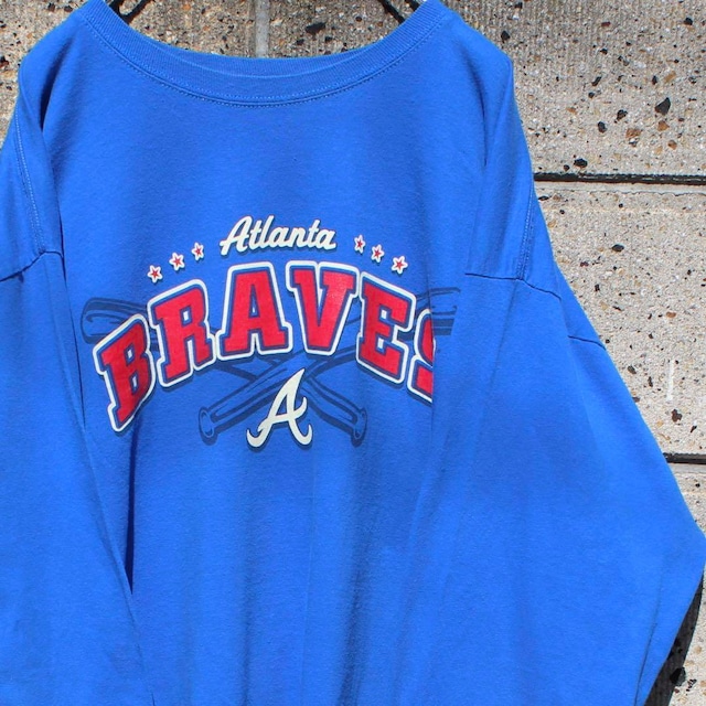 【XLサイズ程】MLB Atlanta BRAVES クーパーズタウン "BRAVES PRIDE" 古着 L/S Tシャツ