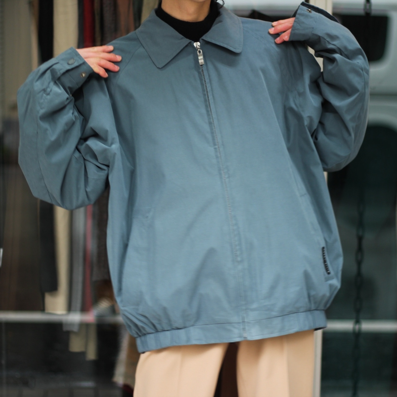 Perry Ellis スムースファブリック スモークブルー スウィングトップ 