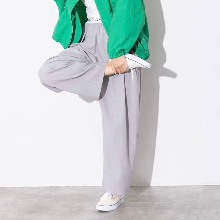 MARGAUX VINTAGE 】ロゴウエストゴムタックパンツ | valance 福井