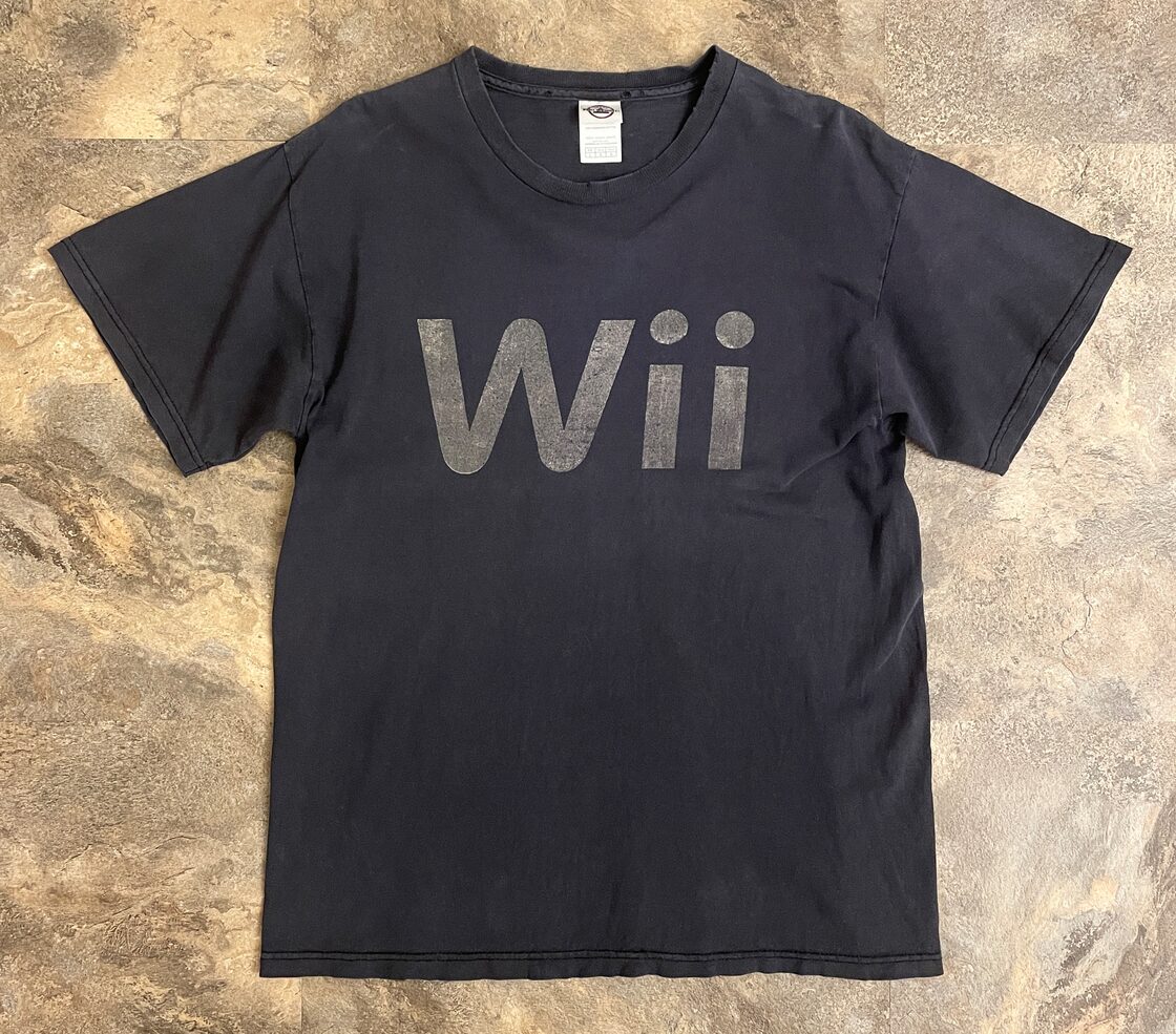 00s Nintendo ニンテンドー 任天堂 Wii ゲーム ロゴ Tシャツ | Pay ID 