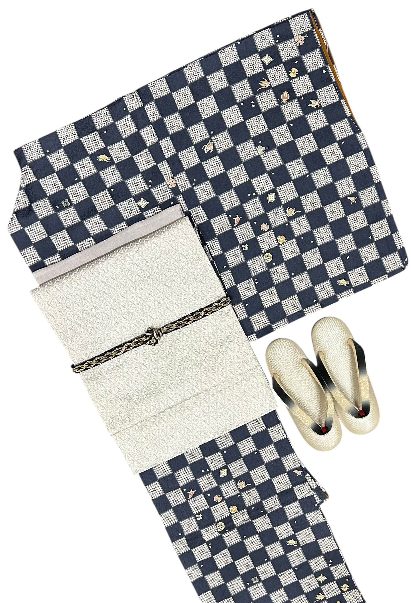 暈し染め小紋（薄桃紫系）裄65　正絹美品 暈し染め小紋（薄桃紫系）裄65 正絹美品