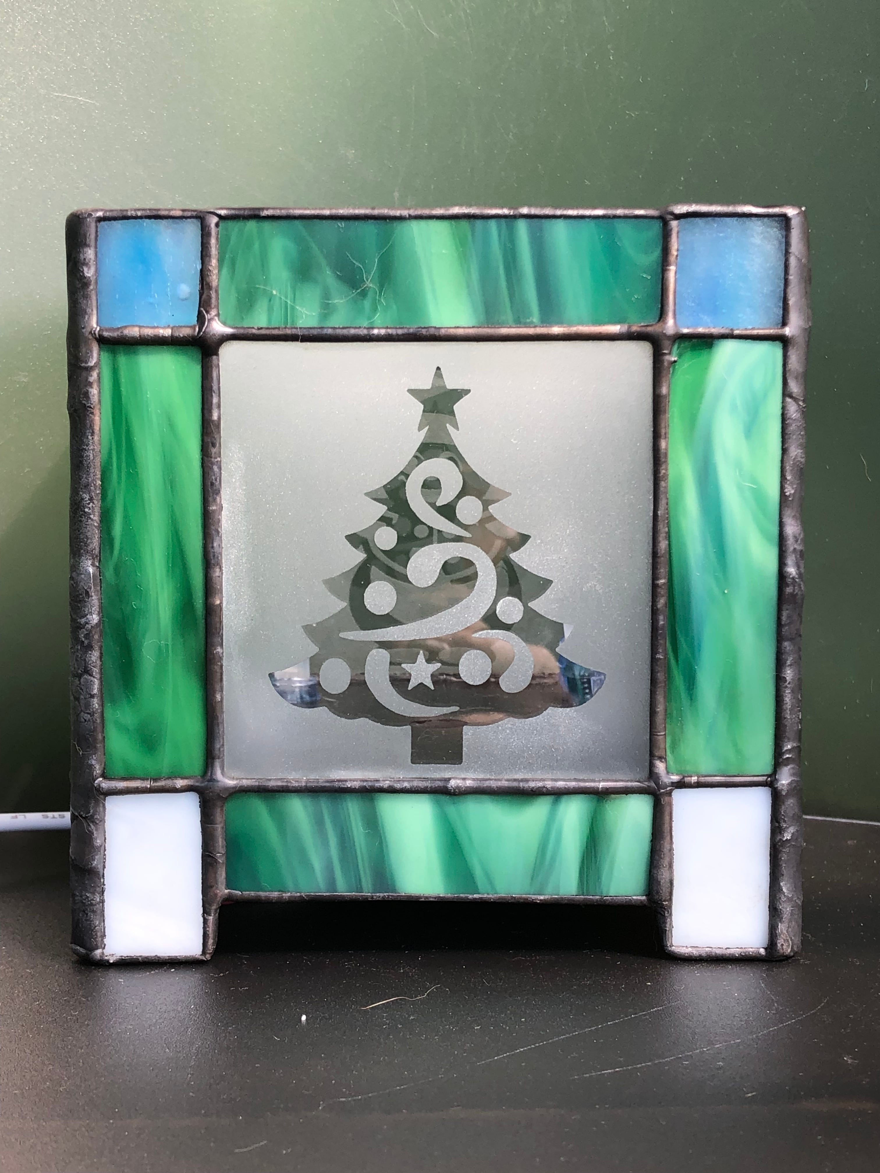 クリスマス3 ステンドグラス イルミネーションライト キューブ