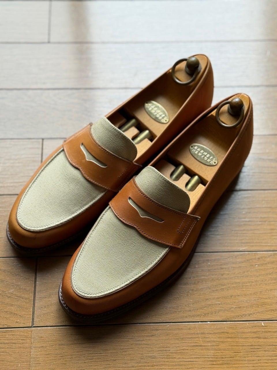 新品 英国製 Crockett & Jones 別注 Peal & Co ダブルモンクストラップ