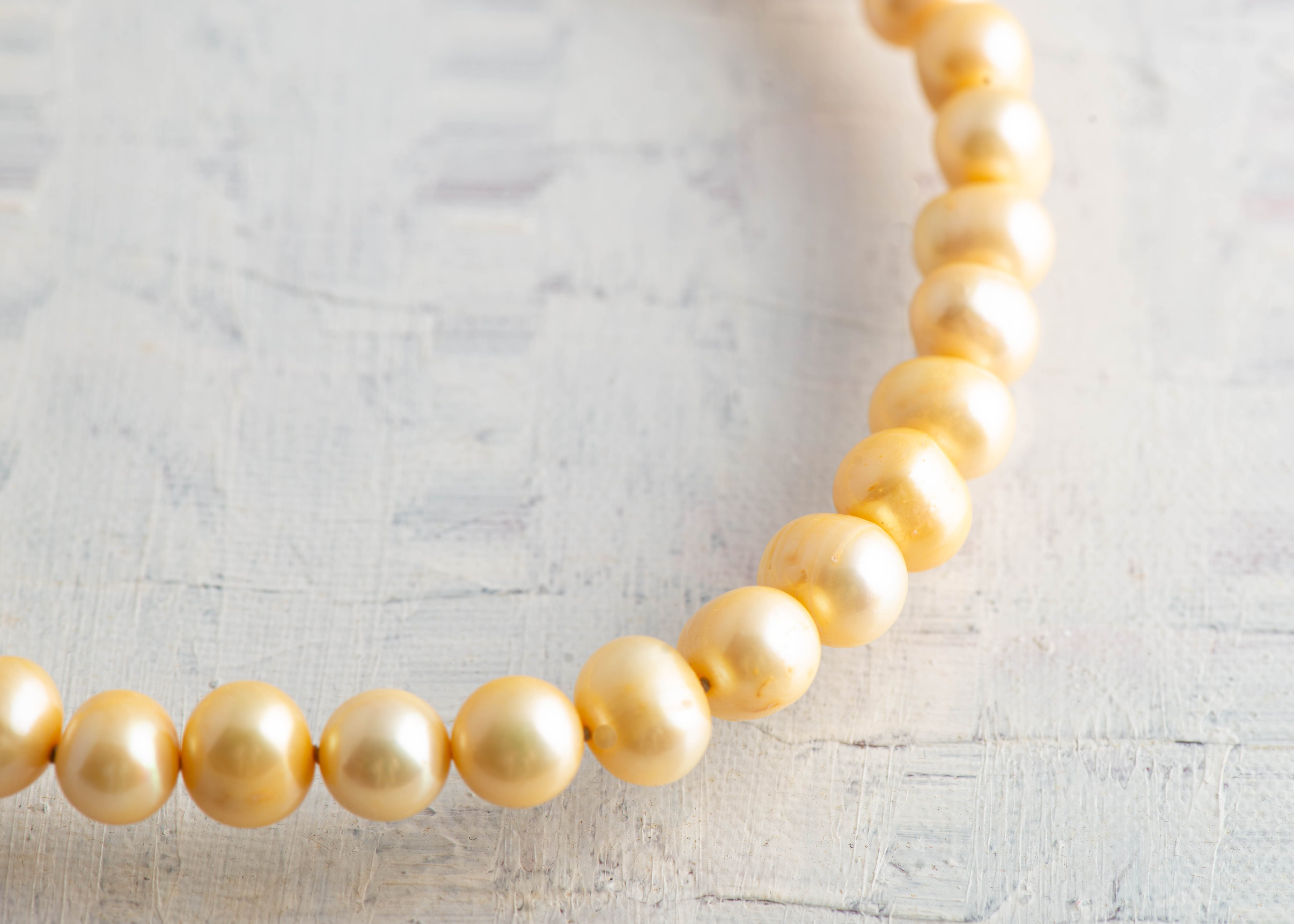 028 ポテトみたいな黄色いパールネックレス | marché de pièce