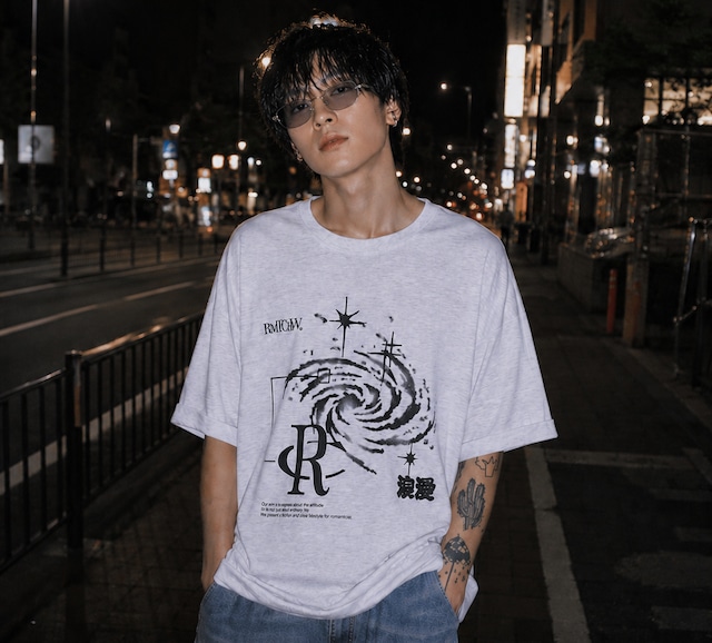 SHINING EFFECT TEE SHIRT_LIGHT GREY