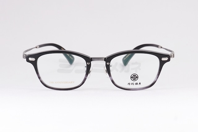 【10周年記念モデル】丹羽雅彦 メガネ NM-2025-2 C-3 GRAYHALF スクエア ニワマサヒコ 鯖江 日本製 正規品-2枚目