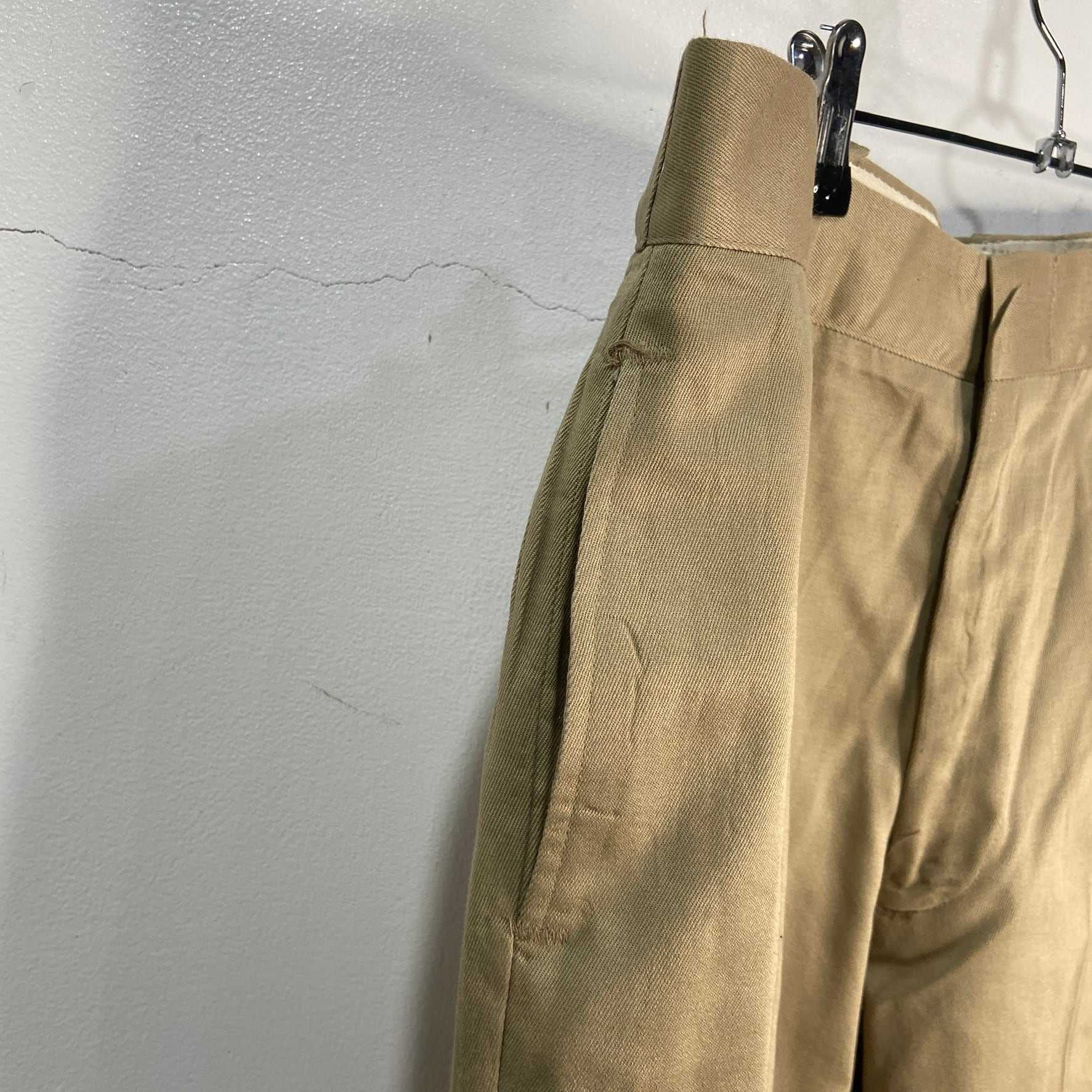送料無料』70s U.S.ARMY ミリタリートラウザーズチノパンツ カーキ 
