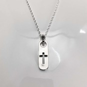 CLASSIC CROSS NECKLACE #2 with GODSIZE® I.D. TAG / クラシッククロス#2ネックレス ゴッドサイズ® I.D.タグ