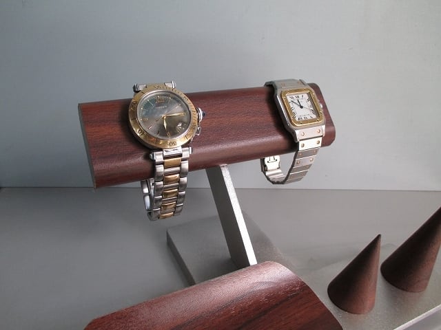 腕時計スタンド　 だ円パイプ　腕時計、リングアクセサリー収納スタンド 腕時計スタンド オールブラックだ円パイプ腕時計スタンド リング