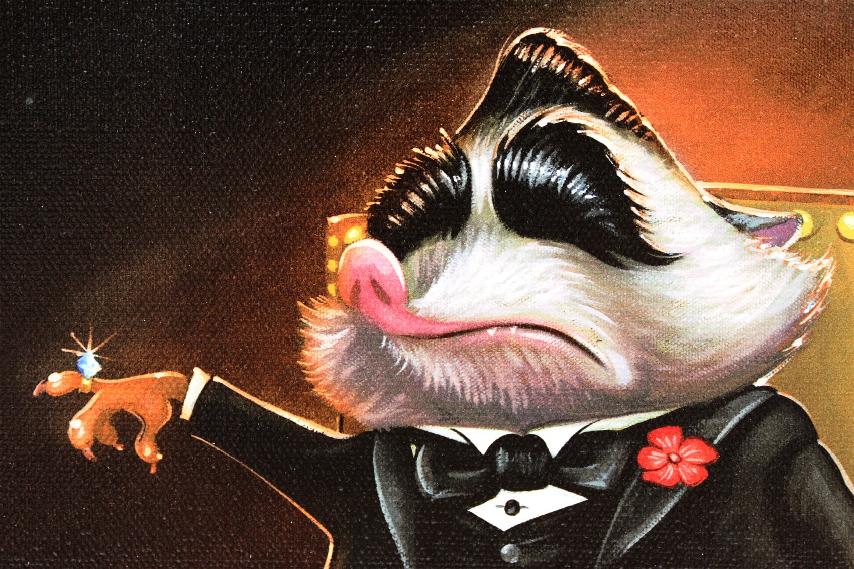 ディズニー ズートピア ミスター ビッグ 作品証明書 展示用フック付 限定1500部キャンバスジークレ インテリア アート 絵画インテリア ディズニー絵画 ポスター