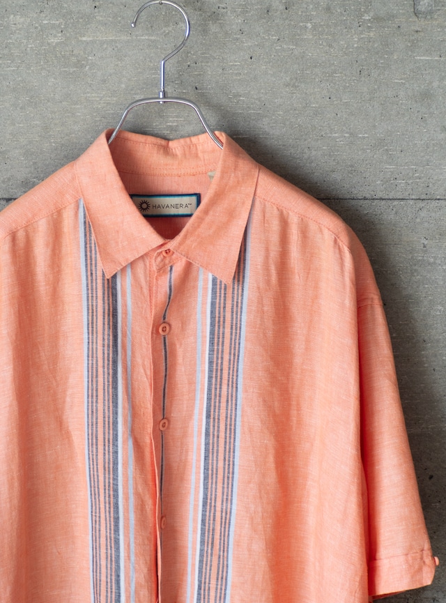"HAVANERA" used Linen Rayon shirt