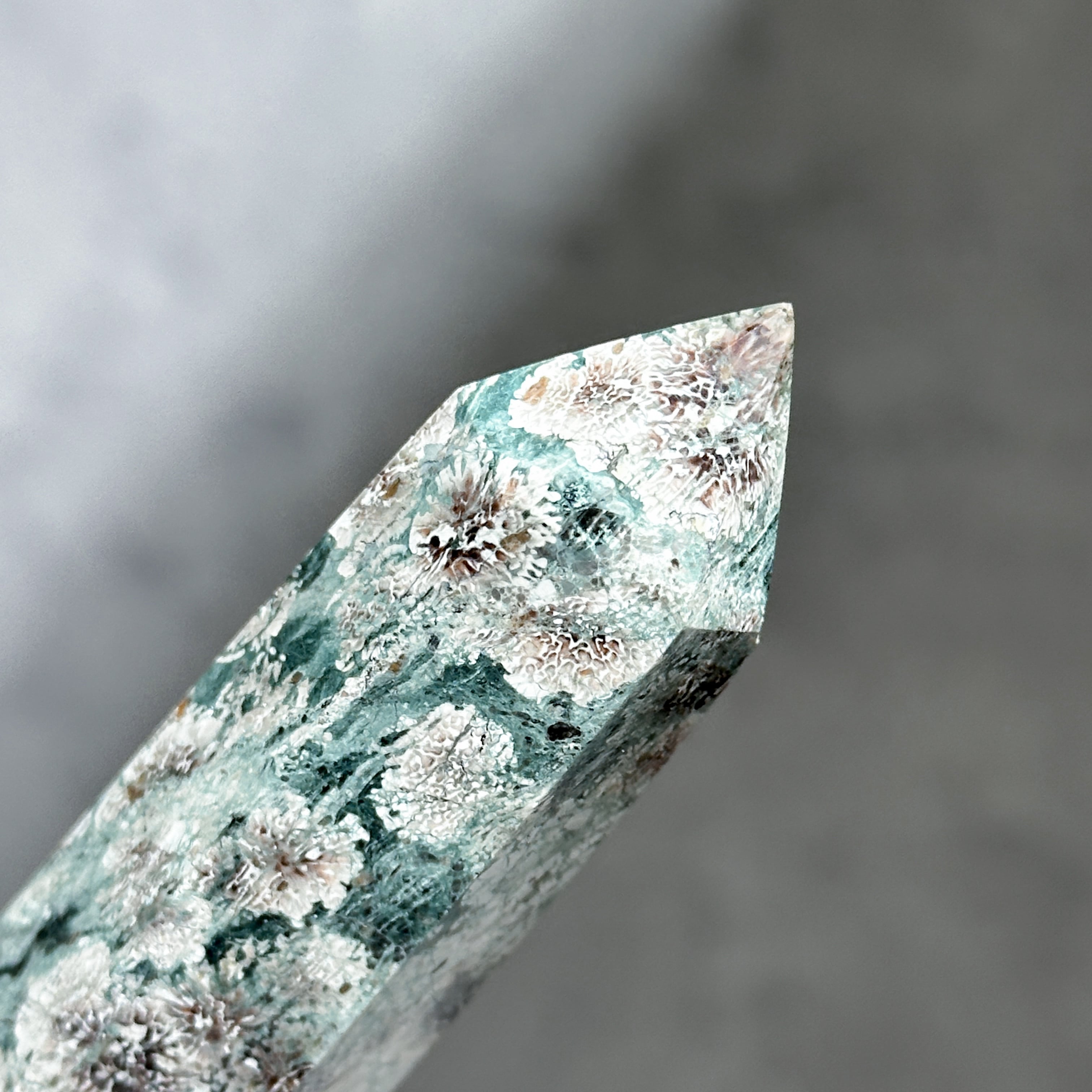グリーンフラワージャスパー タワー42◇ Green Flower Jasper ◇天然石