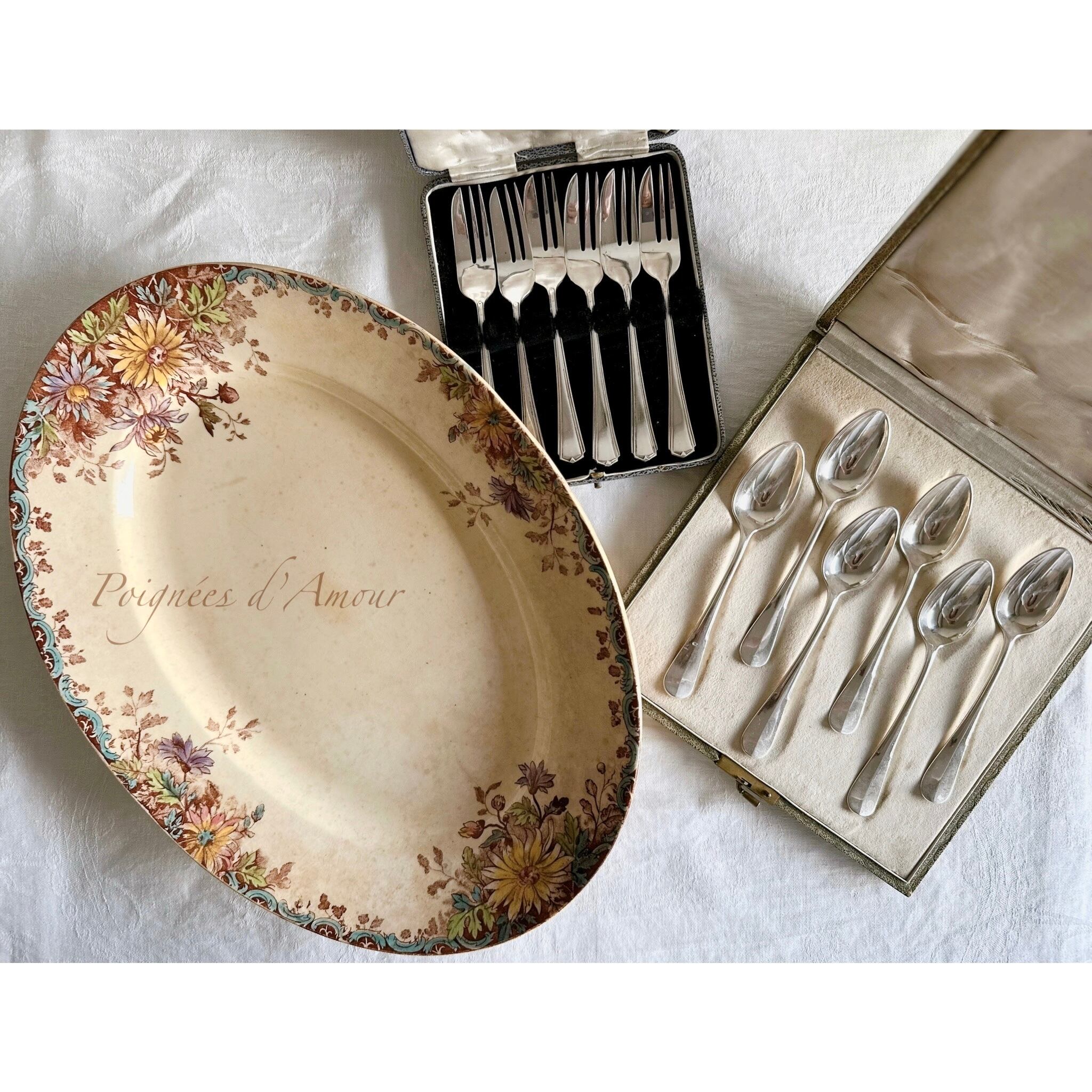 Gien ジアン オーバルプレート Fleurs d'Automne（フランス） | ぽわに