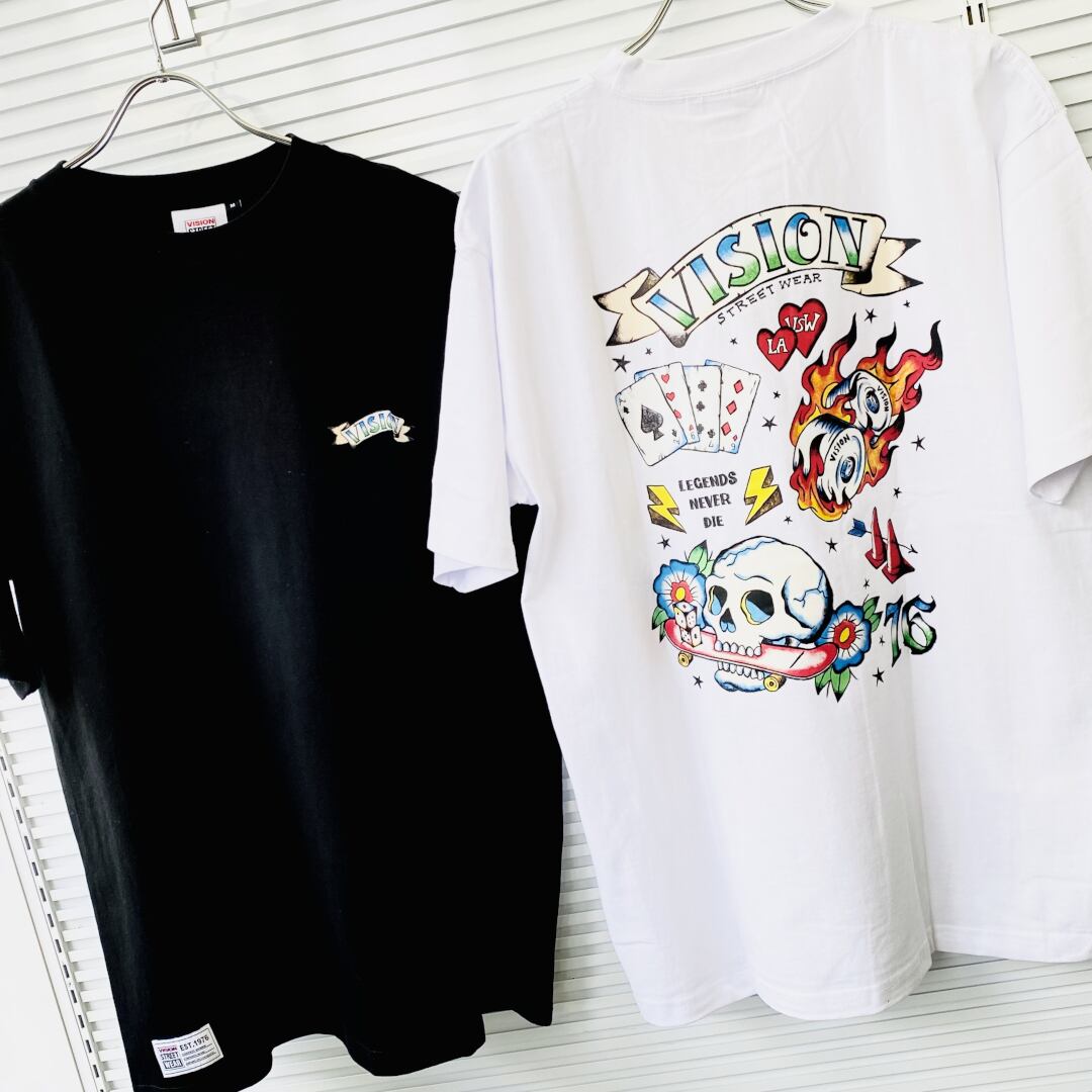 【70%OFF】VISION タトゥーグラフィックTシャツ