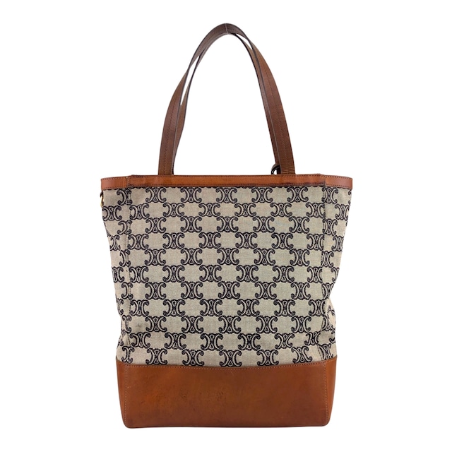 CELINE セリーヌ トリオンフ トートバッグ ブラウン キャンバス vintage ヴィンテージ オールド 38764j