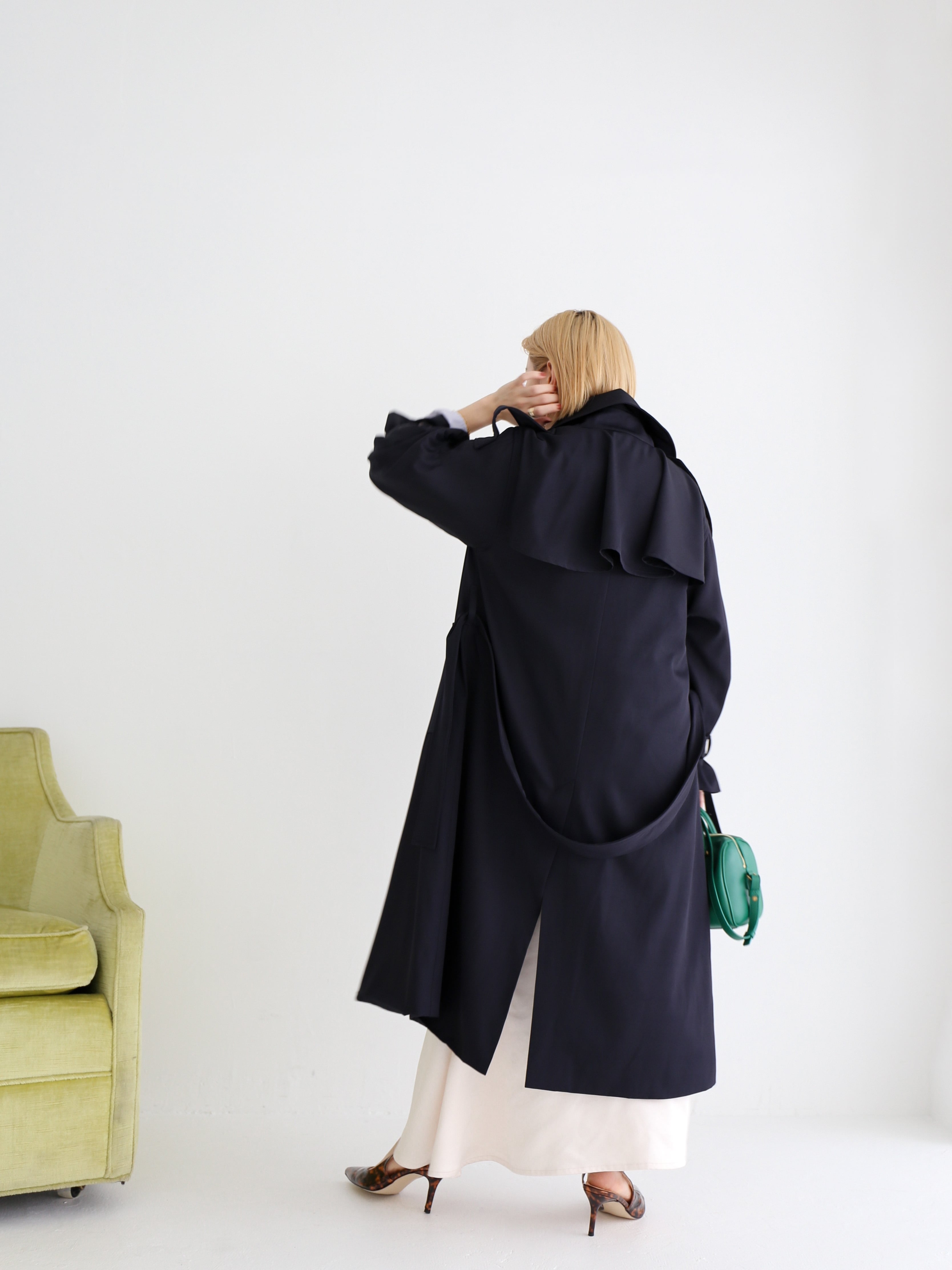 pleats trench coat（navy） | Katrin TOKYO