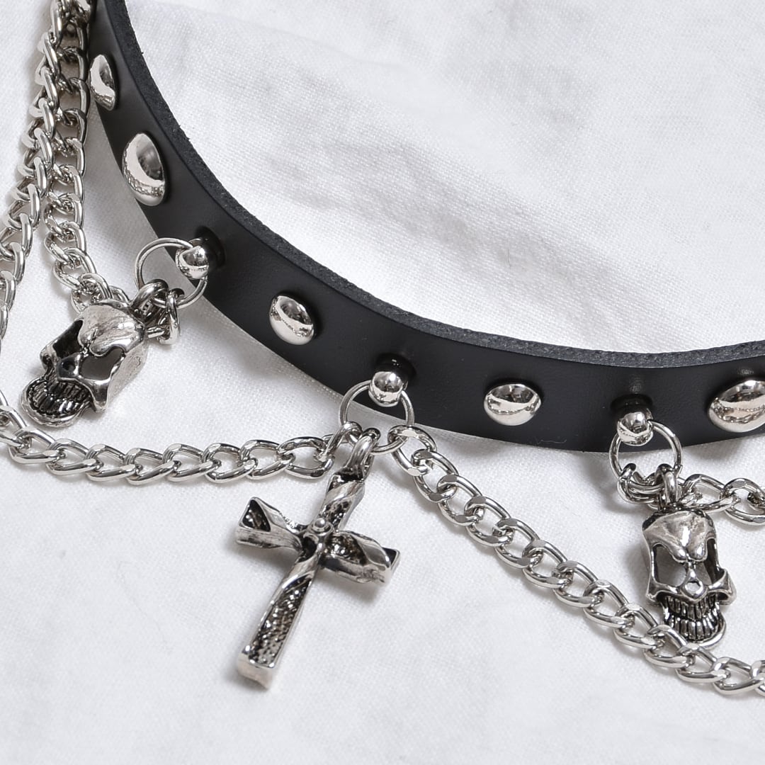 1/14新着】クロススカルチェーンチョーカー | VOLCAN&APHRODITE